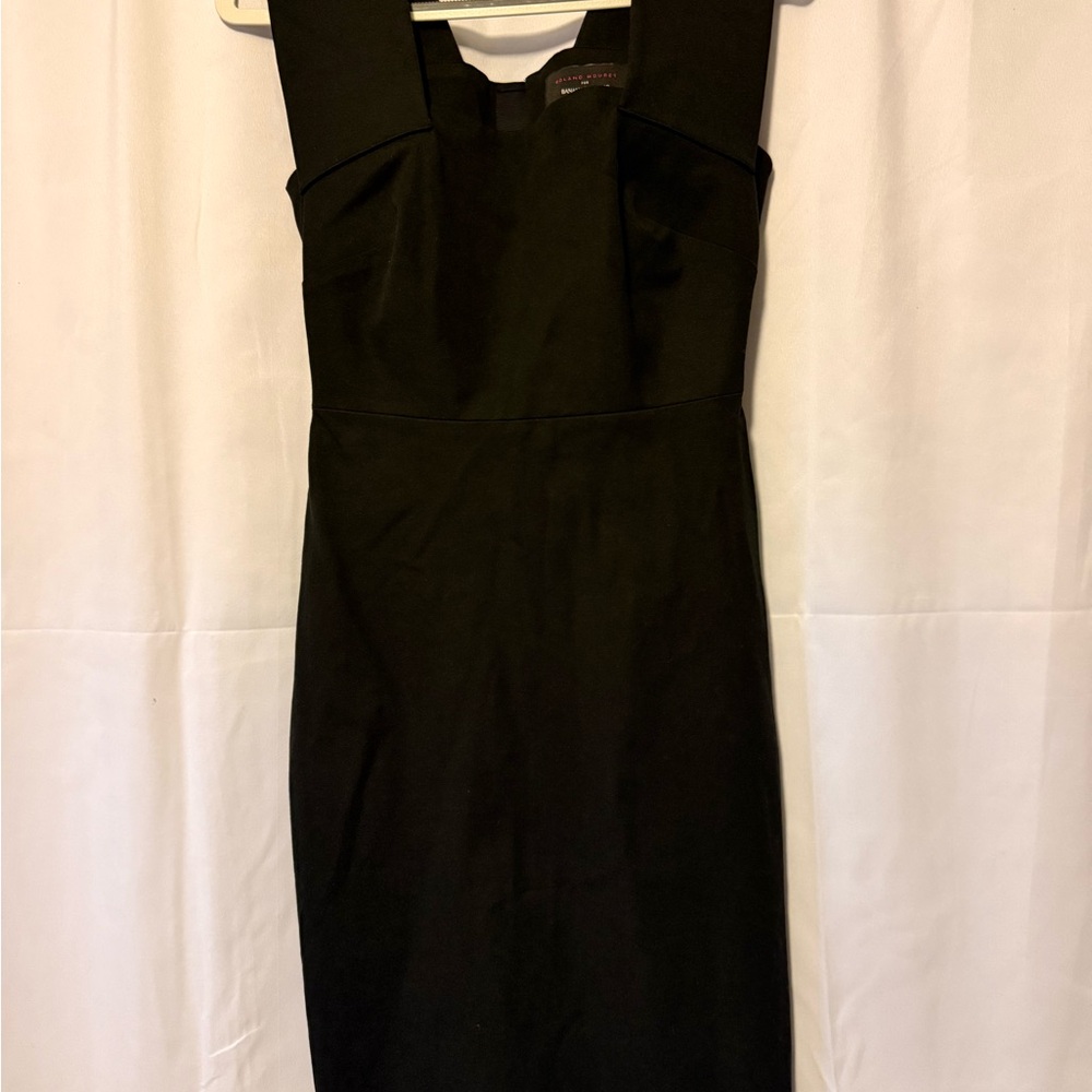 Roland Mouret for Banana Republic Black Sleeveless Midi Sheath Dress